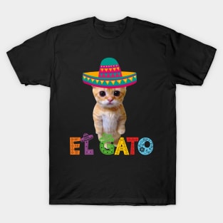 El Gato Meme Mexican Cat Latino Munchkin Kitty Cinco de Mayo T-Shirt